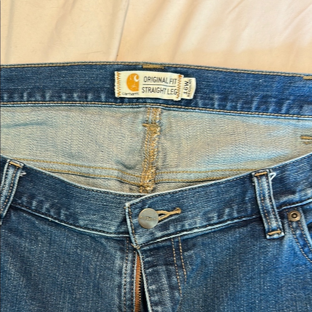 Carhartt Blue Straight Leg Jeans Classic Denim